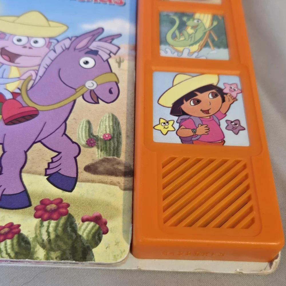 2004 Dora the Explorer Desert Friends Play-a-Sound Sound Book Nick Jr WORKS